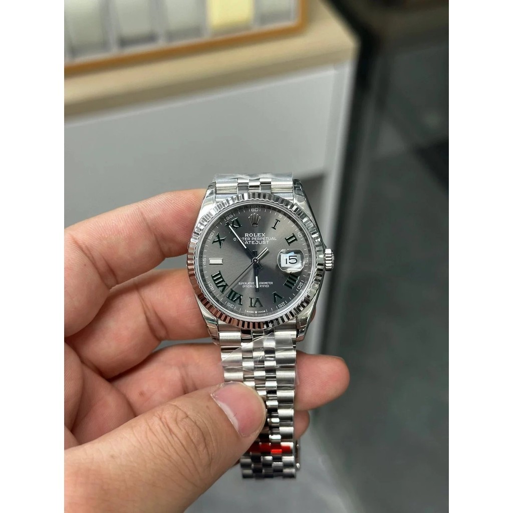 Vs Log 36 VS Log Type Series ม126234- 0045 vs Factory Log Green Dill Slate พื ้ นผิวสีเทา Dandong 3