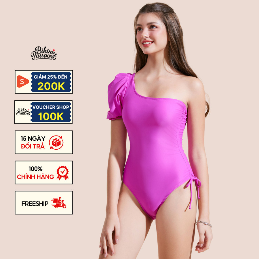 บิกินี ่ PASSPORT ชุดว ่ ายน ้ ําสตรีสไตล ์ ชิ ้ นเดียว - สีชมพู - BS476-PK