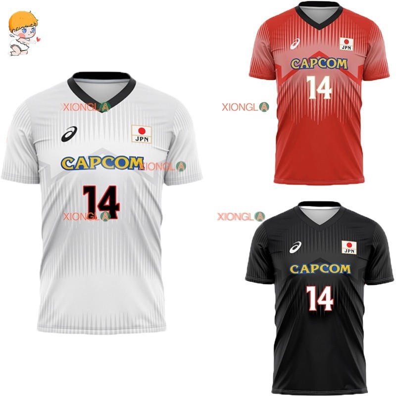 เสื้อยืด 2024 ญี่ปุ่น VNL วอลเลย์บอลย์แขนสั้น ISHIKAWA / RAN/NISHIDA Jersey FULL SUBLIMATION ฟรีปรับ