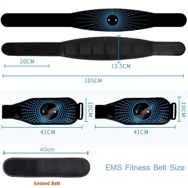 Muscle VTTO EMS Stimulator Toner Abdominal Trainer Belt Belly Weight Loss Body Slimming Shaping Hom