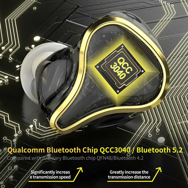 KZ Sk10 Pro TWS Earphones Bluetooth 5.2 True Wireless 1Ba+1Dd Hybrid Hifi Game Earbuds Noise Cancel