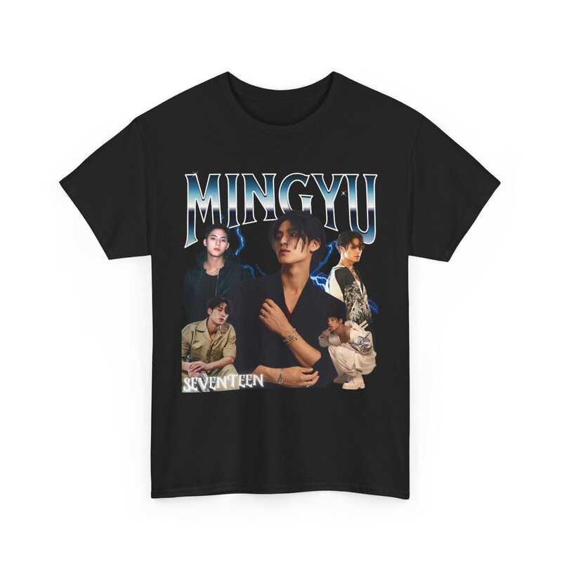 เสื้อยืด Seventeen Mingyu Retro 90s - Seventeen Kpop Tee - Kpop Merch - ของขวัญ Kpop สําหรับเธอหรือเ