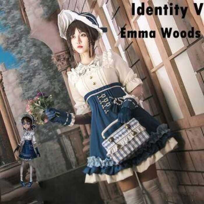 Game Identity Emma Unique V Mama Woods วิกผมคอสเพลย์ ชุดโลลิต้า ชุดยูนิฟอร์ม ปาร์ตี้ฮาโลวีน ชิ้นส่วนประสิทธิภาพ