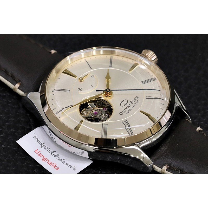 ♞(แถมกล่องแบบพกพา) นาฬิกา Orient Star Classic Semi-Skeleton รุ่น RE-AT0201G