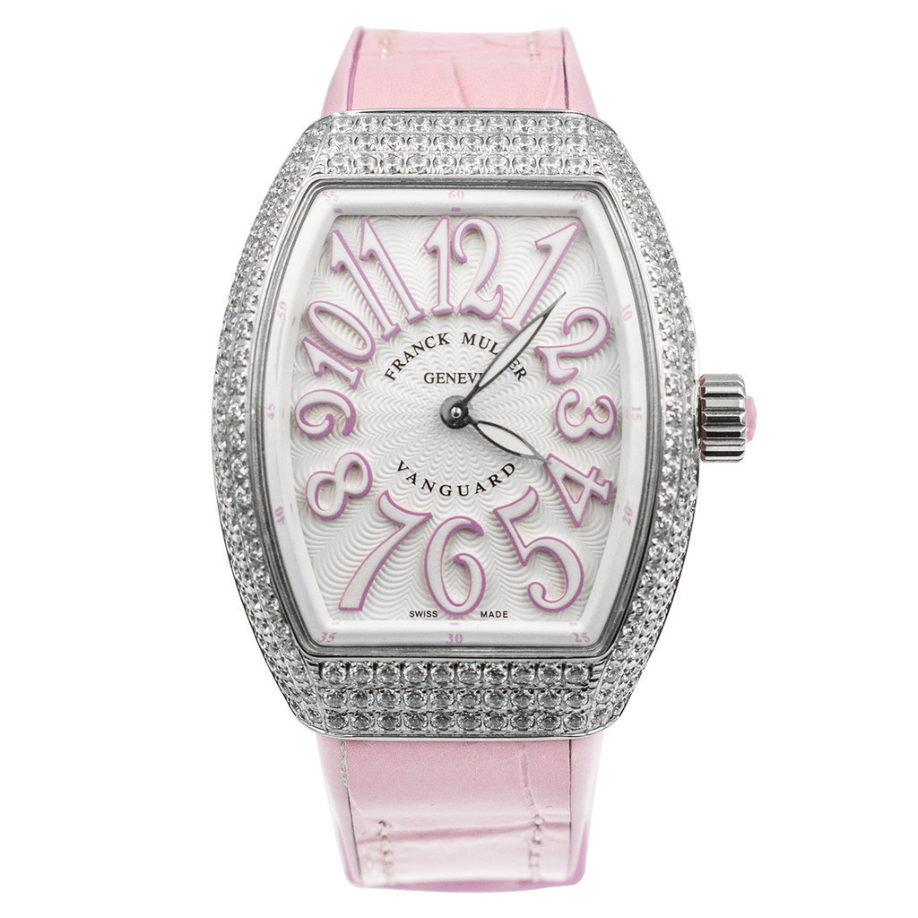 Franck Muller/FM นาฬิกาข้อมือ สายสแตนเลส ประดับเพชร สไตล์อังกฤษ สําหรับผู้หญิง V32