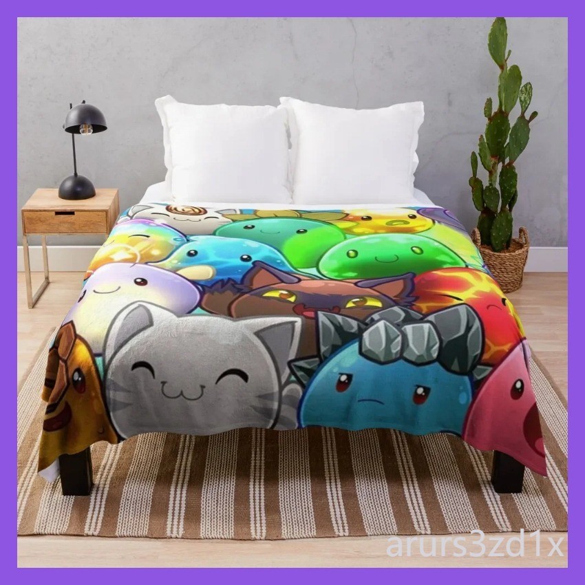 Slime rancher Throw Blanket Sofa Hairys Fluffy Shaggy Blankets X