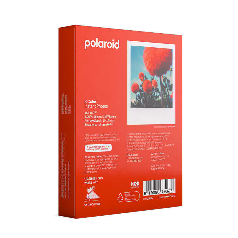 Polaroid Polaroid Sx70 Paper CLASSIC White Edge Color 8 One-Box 19 Years October Goods