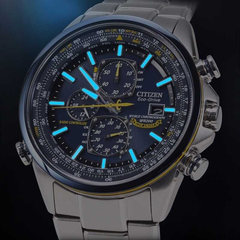 นาฬิกาข้อมือ สายเหล็กโครโนกราฟ NeiMengGu รุ่น Citizen Blue Angel