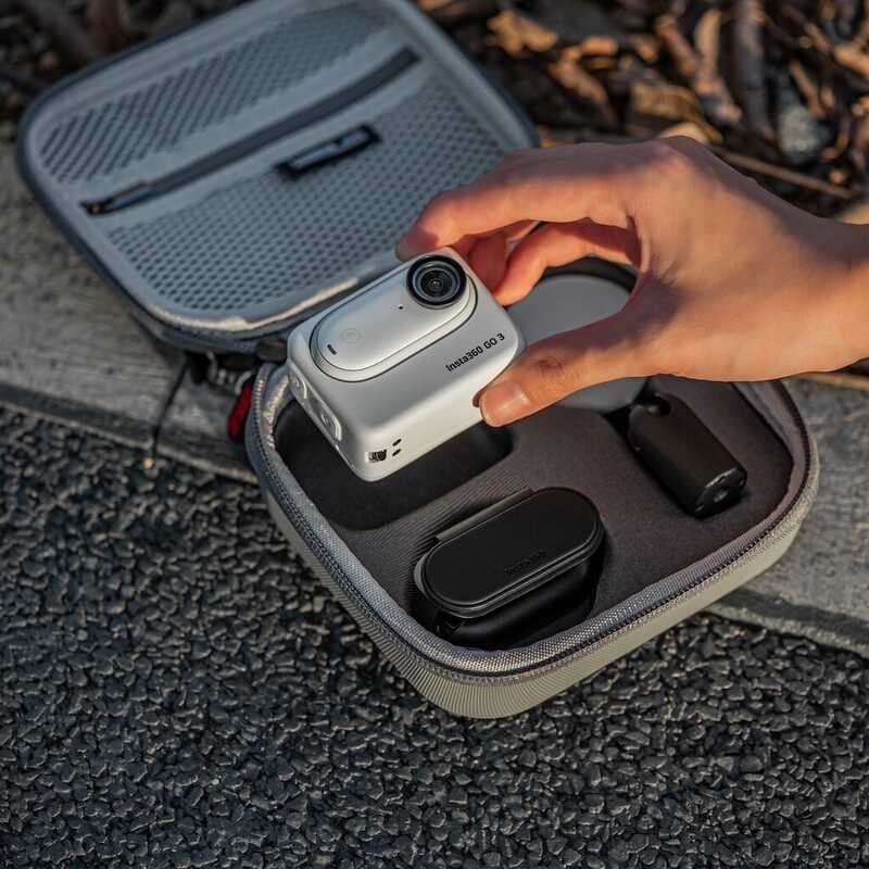 Case Action Camera Carrying Waterproof Portable Travel Bag with Wrist Strap for Insta360 Go 3 Acces