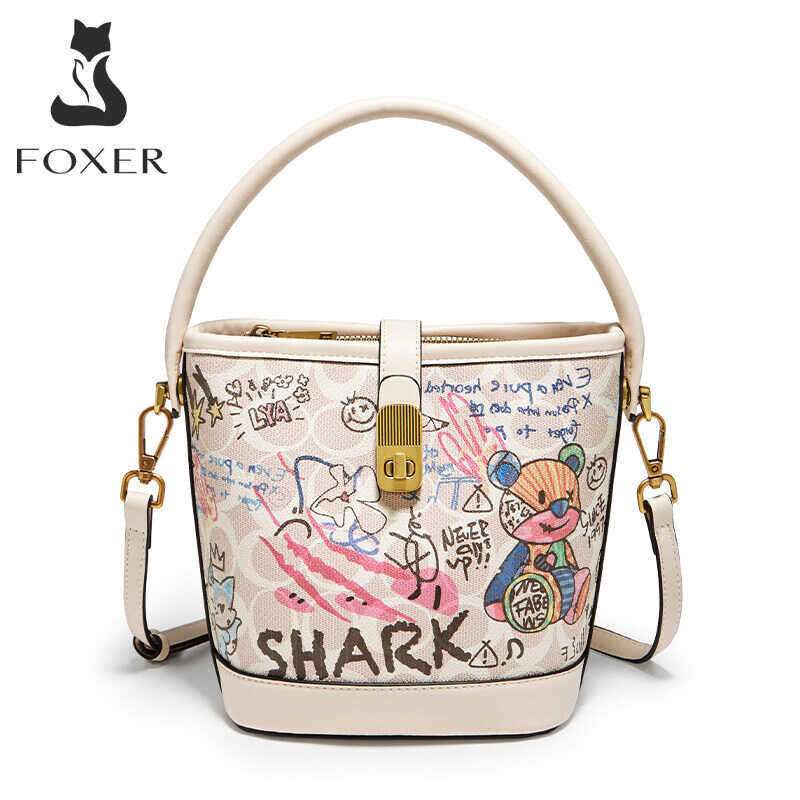 official store Foxer Cross Body & Shoulder Bags PU leather premium quality women bucket handbag