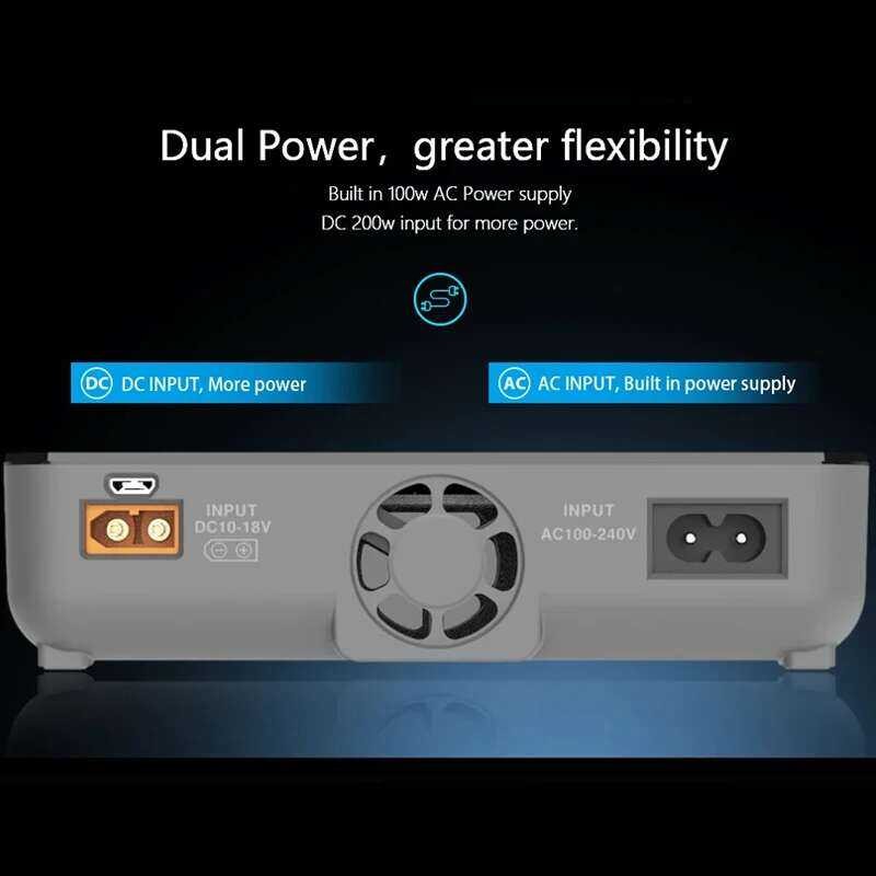 ❤️ Toolkitrc เครื่องชาร์จอัจฉริยะ Q4ac 4Ch สมดุล4พอร์ต AC 100W/Dc 200W 1-4S Lipo Lihv Life Lion