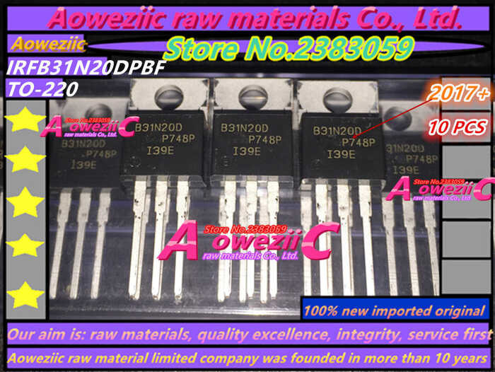 Aoweziic 2017 + 100% ใหม่นำเข้าเดิม Irfb31n20dpbf B31n20d Irfb31n20d To-220 MOS Field Effect Tube 31