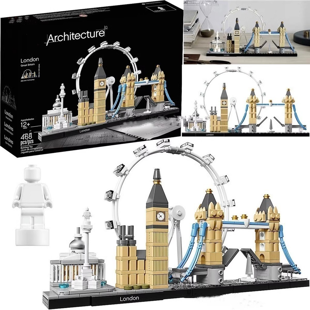 lego  Building Blocks World Famous Architecture Skyline London 21034 21039 Children's Puzzle Assembly Street View Toy