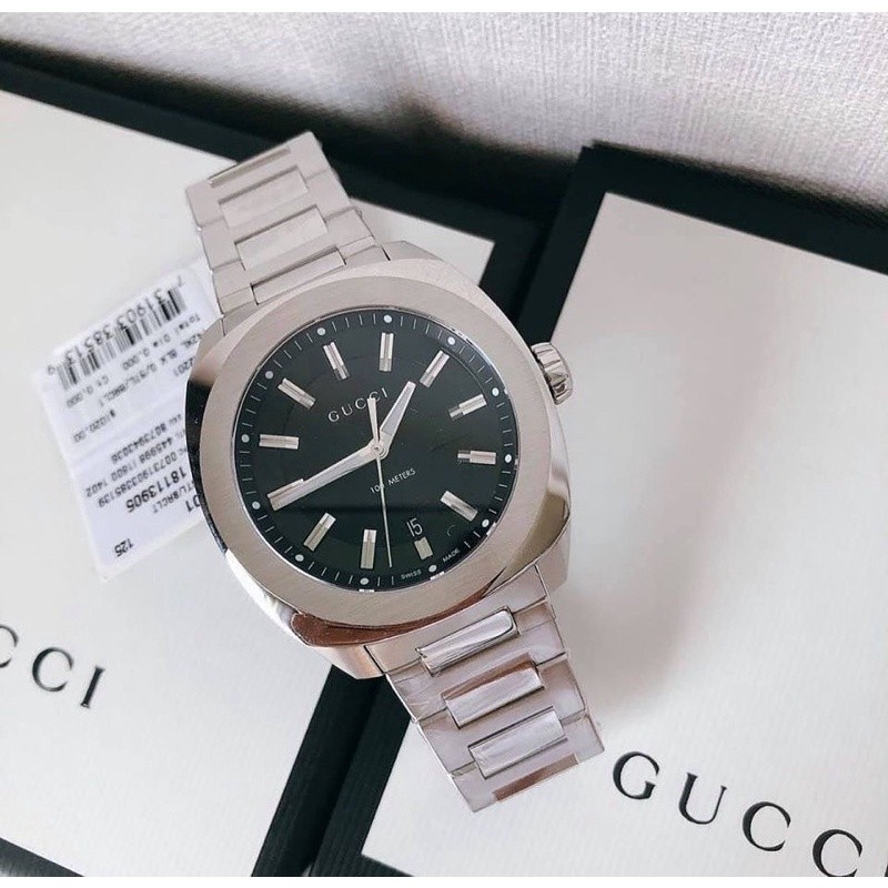 ♞,♘,♙GUCCI GG2570 นาฬิกากุชชี่รุ่น YA142301 หน้าปัดน้ำเงิน