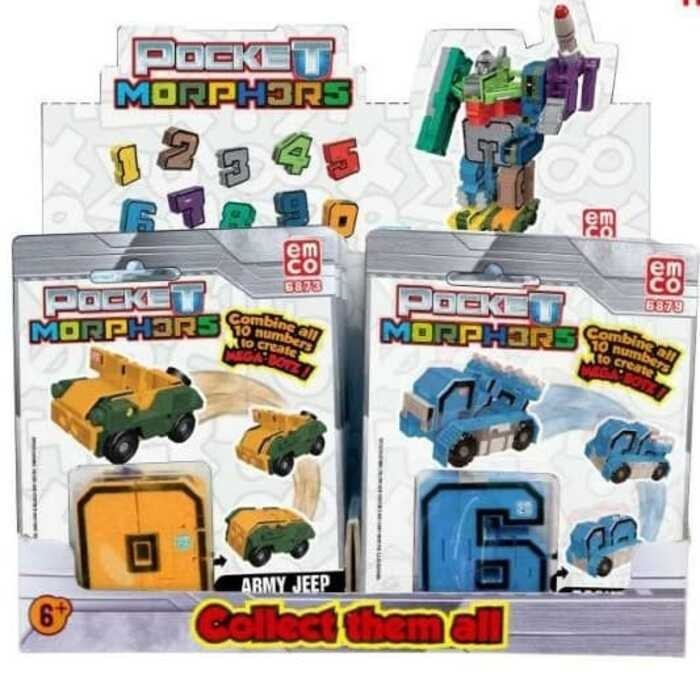 Transformers Pocket Morphers Number 0-9 Number 0-9 Emco MEGA BOTZ