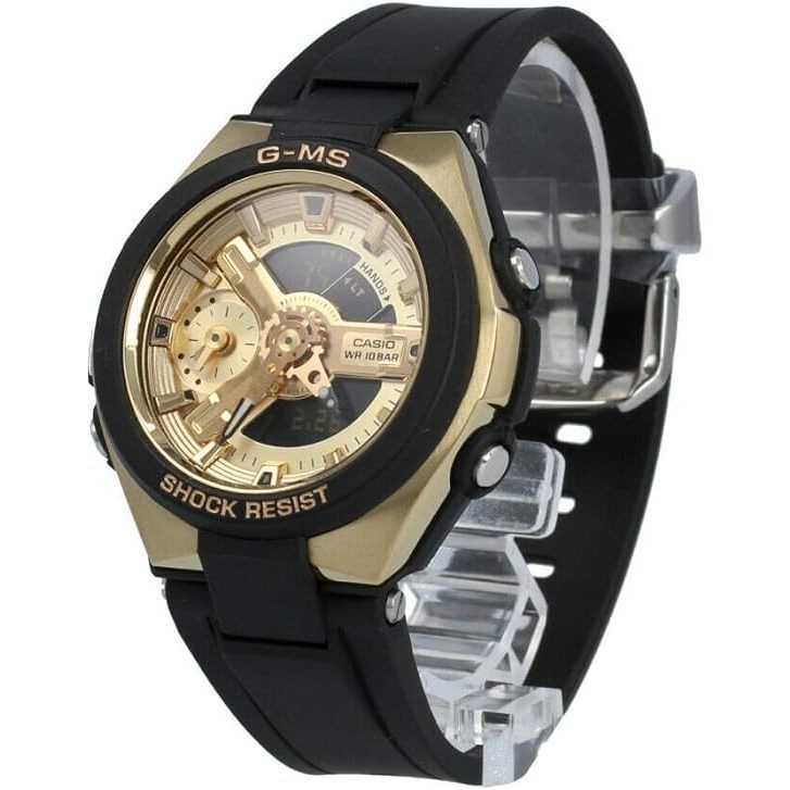CASIO Baby-G Baby G นาฬิกา ผู้หญิง อะนาล็อก Digital Ana-Digi G-MS สีดำ สีดำทอง Gold MSG-400G-1A2 [P