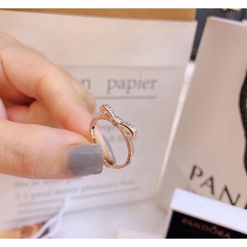♞แหวนไทเทเนียม สินค้าพร้อมส่งในไทยPandora แท้ แหวน pandora เงินS925 pandora ring แหวนผู้หญิง แหวนแฟ