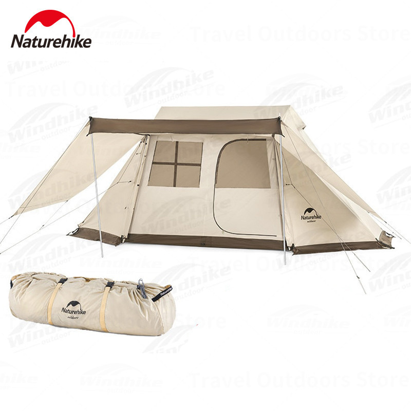 Naturehike Village5.0 Roof Automatic 4 Persons Tent 210D Outdoor Camping One-piece Stand Cottage Family One-touch Tent