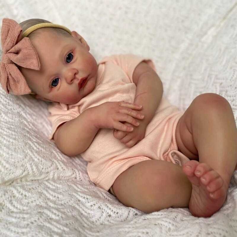 Bebe 18Inch Finished Meadow Soft Body Reborn Baby 3D Skin With Visbile Veins Collectible Art Doll X