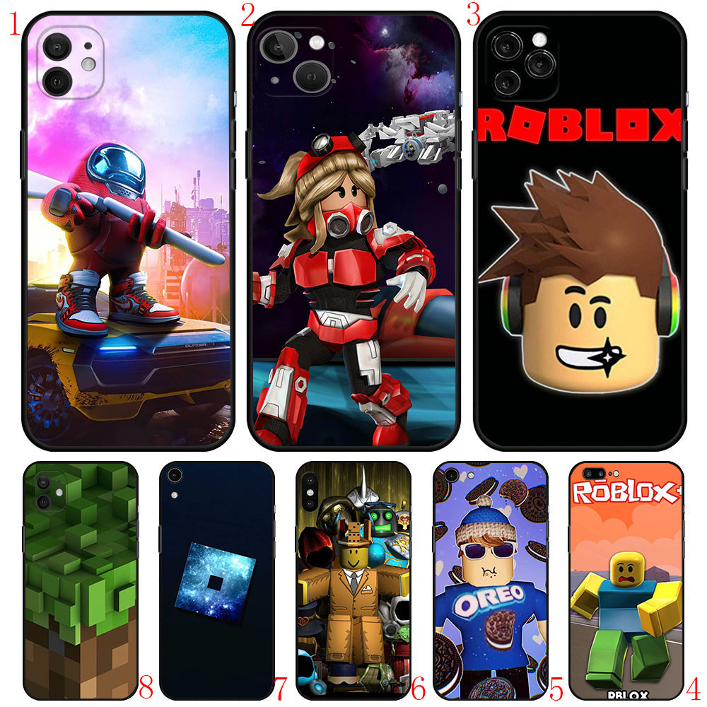 IPhone X XS 5 5s 6 6s Pplus 7 8 7 Plus 8 Plus SE 2016 Y23 Roblox อะนิเมะเคสโทรศัพท์สีดํานุ่ม