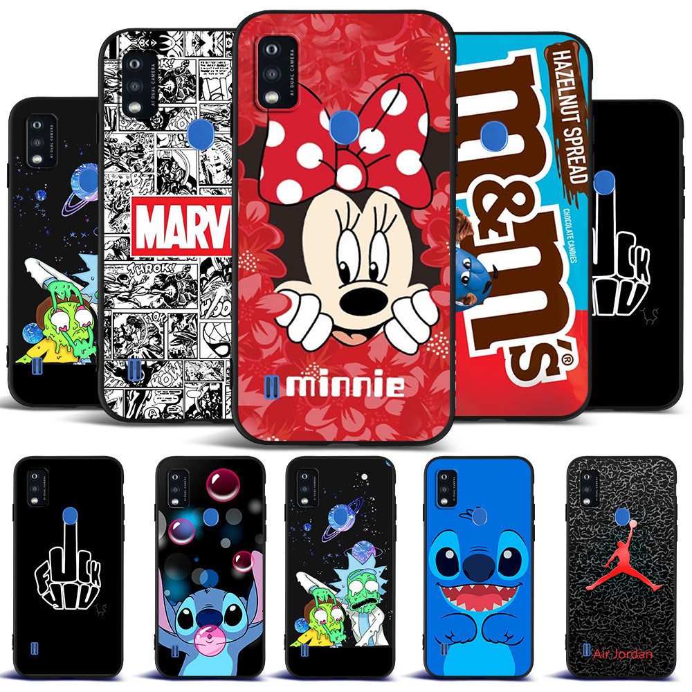 สําหรับ ZTE Blade A51 กรณีกลับฝาครอบโทรศัพท์ป้องกันซิลิโคนนุ่มสีดํา Tpu goku การ์ตูน marvel