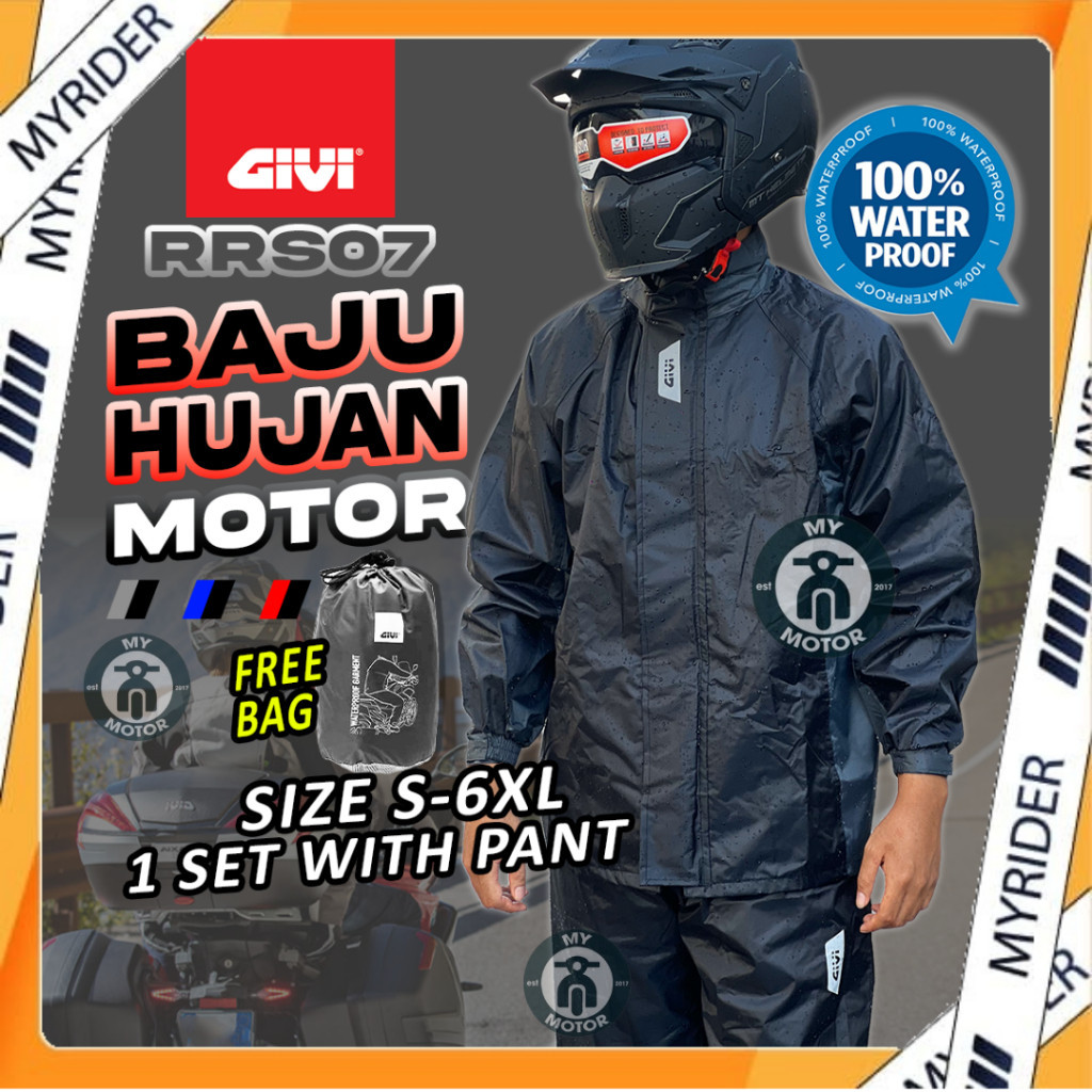 Givi RRS07 baju hujan givi baju hujan กันน ้ ํา givi เสื ้ อกันฝนรถจักรยานยนต ์ กันน ้ ํา baju huja