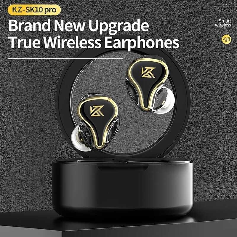 KZ Sk10 PRO TWS Bluetooth-Compatible Earphone Wireless Touch Control Headphone Hifi Stereo Bass Spo