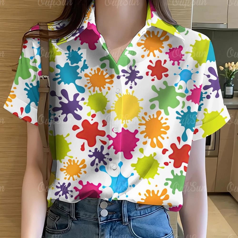 เสื้อฮาวายดอกไม้แขนสั้น สำหรับผู้หญิง thumbnail 6