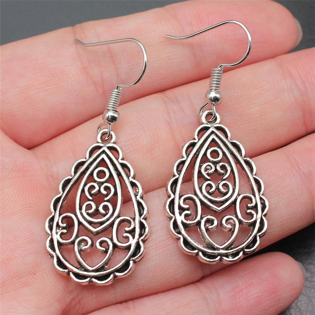 Geometric Water Drop Circle Drop & Dangle