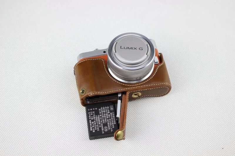 ❤️ ใหม่puกรณีที่กล้องหนังครึ่งร่างกายปกคลุมสำหรับ Lumix Gf7 Gf8 Gf9 Gf10ถอดแบตเตอรี่โดยตรง ❤️