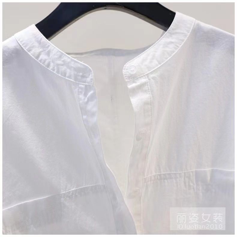 สีชมพูรอบคอเสื้อผู้หญิงฤดูร้อนหลวมกลางแขนเสื้อ ราคา ถูกที่สุด ดีลบีเคเค แกลเลอรีภาพที่ 6