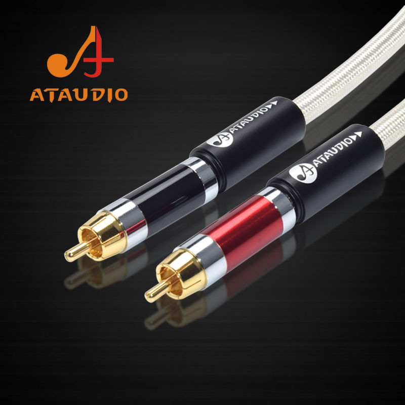 Ataudio Hifi Copper และ Silver RCA Cable Hi-end 2RCA Male to Male Audio Cable