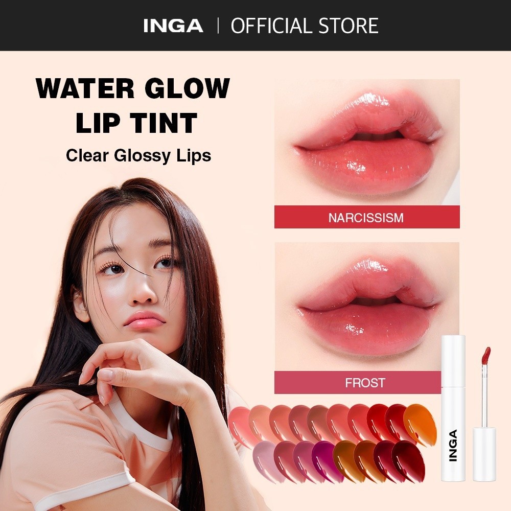 Inga Water Glow ลิปทินท์ (13 สี)