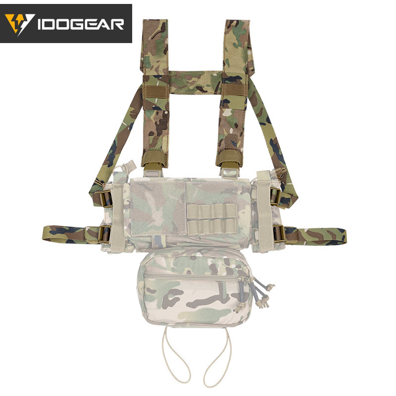 Idogear ยุทธวิธีสายรัดไขมันสายคล ้ องไหล ่ และสายรัดหลัง H สายรัดสําหรับหน ้ าอก Rig 3317-B