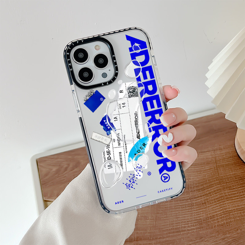 TF Hot ADER Water Drop Label เคสโทรศัพท์สําหรับ IPhone 11 14 15 Pro Max 12 13 Mini Cover X XR XS Max