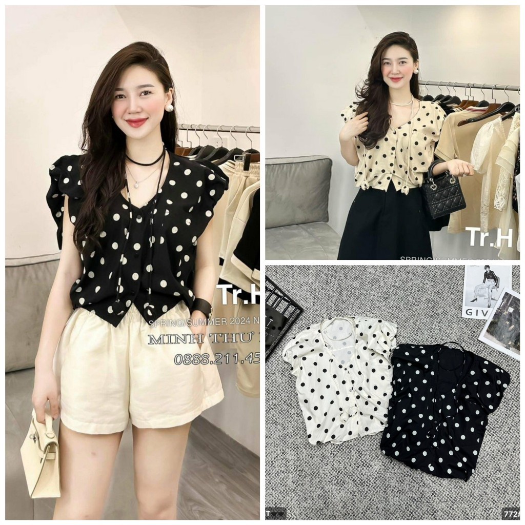 Umee STORE Qcc AS092 722 เสื ้ อเชิ ้ ตลูกไม ้ คอ