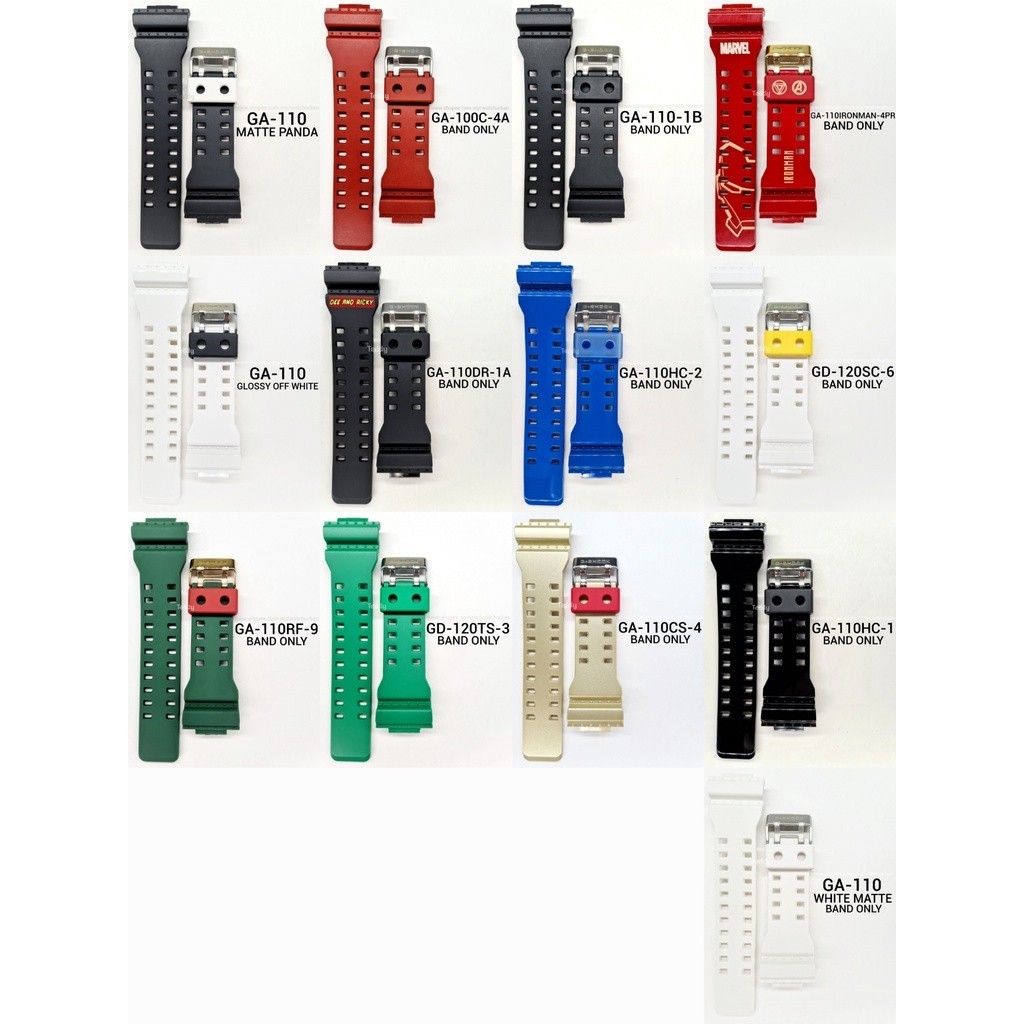 Casio G-SHOCK BAND ONLY GA100 GA110 GA120 GD100 GD110 GD120 GAX100 GA140 GLS100 GA-110 GD-100