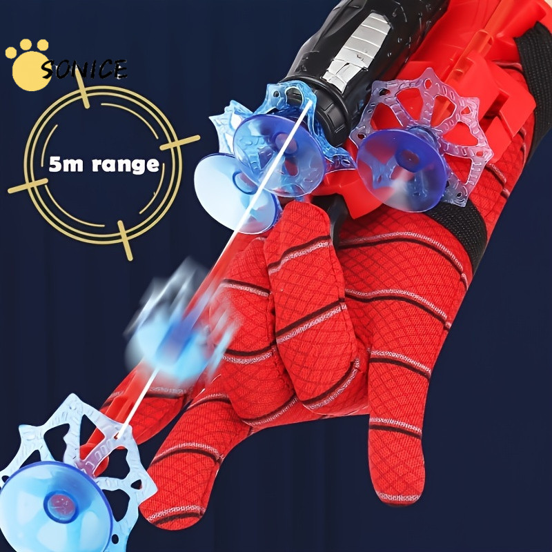 ชุดพลาสติกเด็กบทบาทเล่นภาพยนตร์ Hero Wrist Launcher Spider-Man Spider Web Shooter ของเล่น Launcher ช
