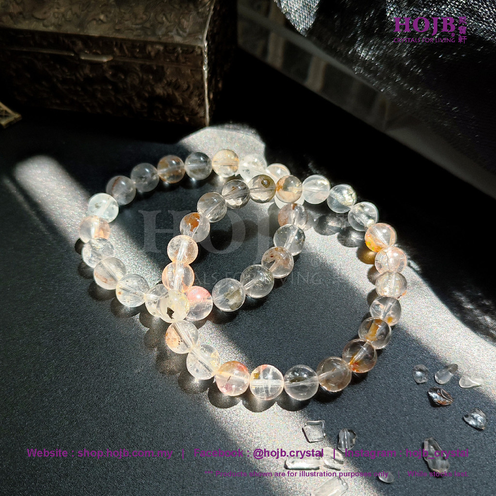 HOJB บราซิลธรรมชาติ Pyrite "คริสตัลคริสตัล" 5A สร้อยข้อมือลูกปัด 8.5-9.5 มม.สายธรรมชาติคริสตัล Shiba