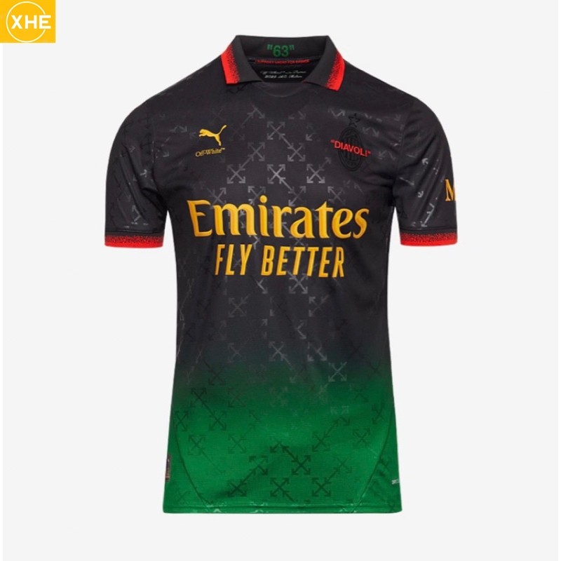 พรีฯ รอไม่นาน เสื้อฟุตบอล AC Milan x Off-White Limited Edition เกรดแฟน ไม่มีกล่อง