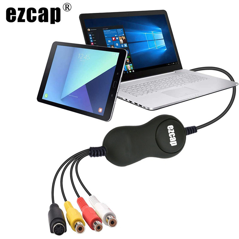EZCAP 159 USB 2.0 การ์ดจับภาพวิดีโอ Grabber สําหรับเครื่องเล่น VHS กล้องวิดีโอกล่องเกมไฟล์ดิจิตอลสําหรับ Windows10/8/7 & MAC OS 64 บิต