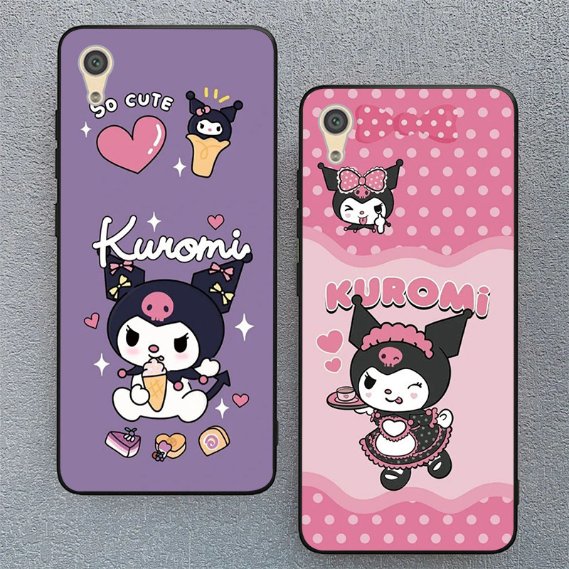 Sony Xperia XA XA1 XA2 XA3 Plus Ultra Lovely Cartoon Kuromi Case เคสโทรศัพท ์ ฝาครอบป ้ องกัน