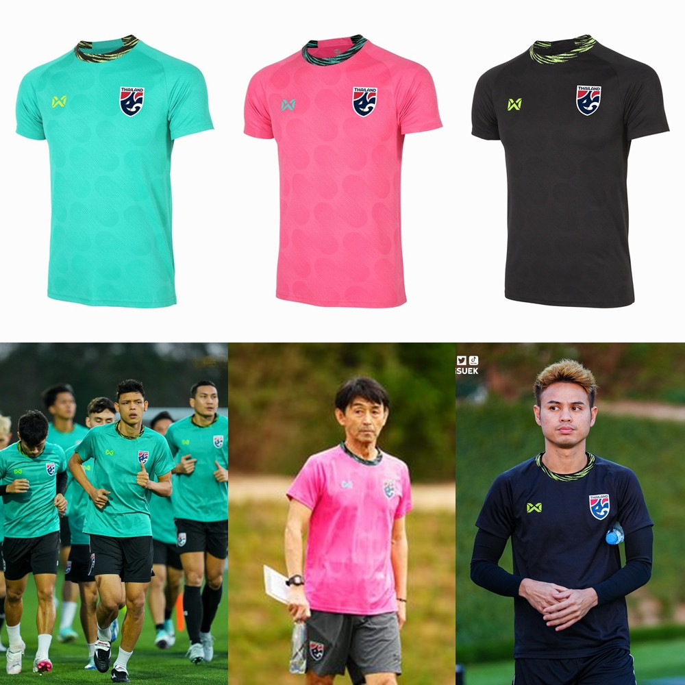 ของแท้ WARRIX เสื้อฟุตบอล ชุดซ้อม ทีมชาติไทย 2023-24 CHANGSUEK FLASH TRAINING SHIRT กีฬา Thailand Fo