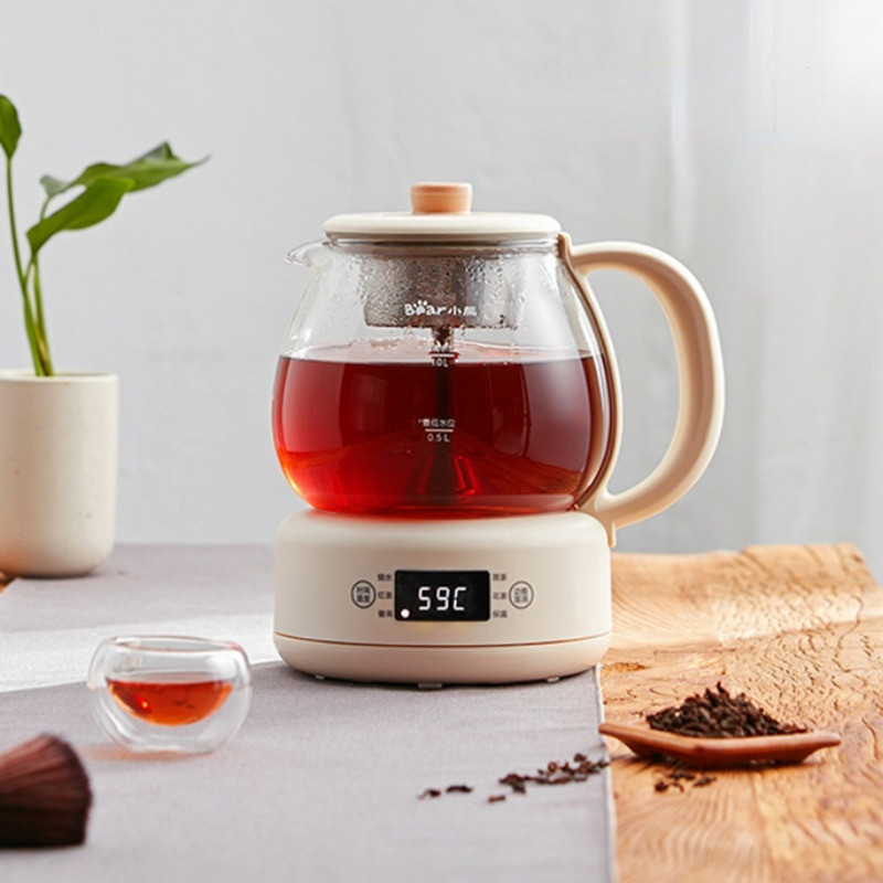 Bear/1L electric kettle coffee black Pu'er glass automatic steam spray teapot health pot Bear/ZCQ-A1