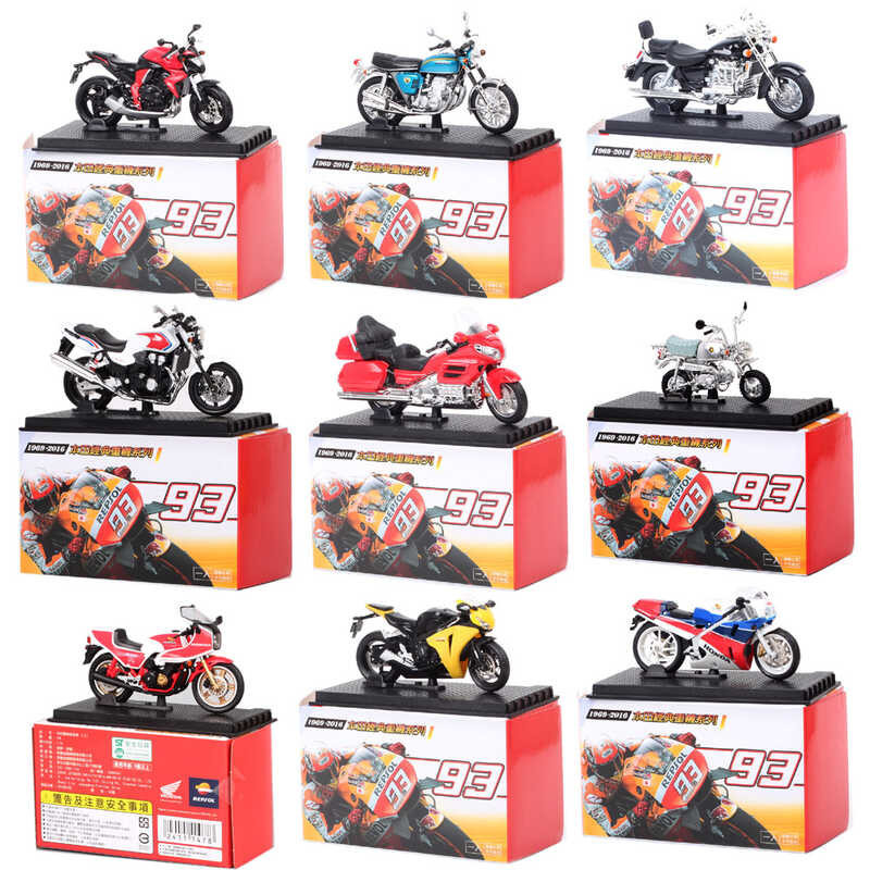 Tiny 1/24 Scale Honda CB750 CB1300 CB1100r Goldwing Valkyrie VFR750R RC30 Gorilla Spring Motorcycle 