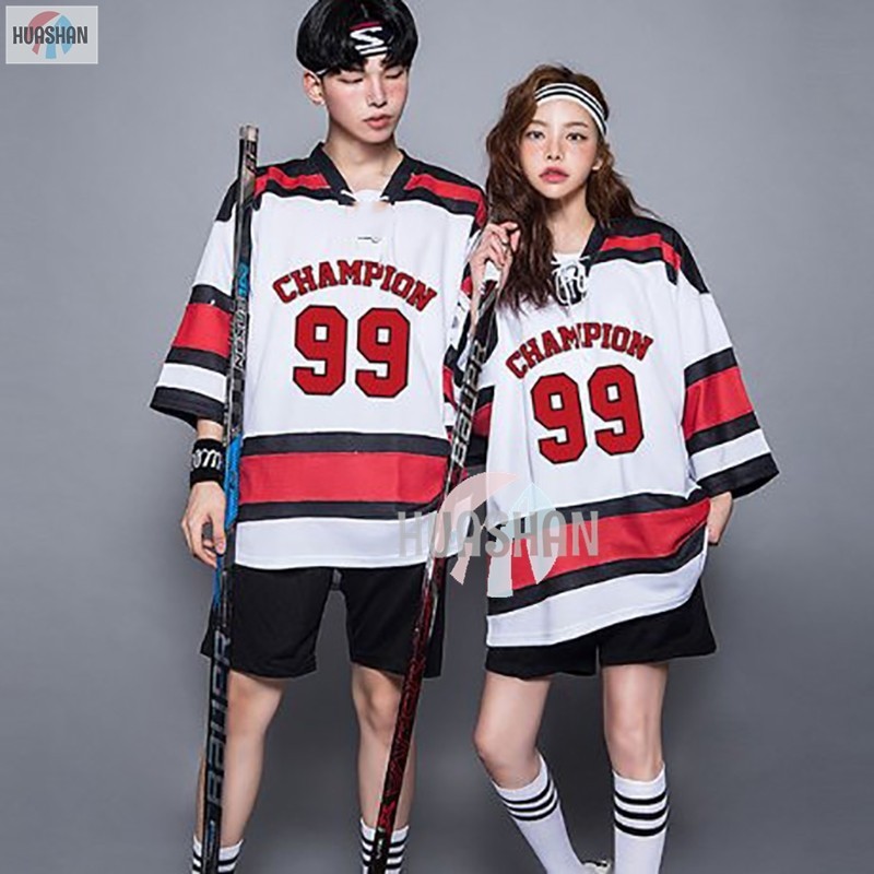 ฮ็อกกี้น้ําแข็ง เกมสีขาว วาตี้ ฮอกกี้ แวนตี้ (ชื่อที่ปรับแต่งเอง+เบอร์)