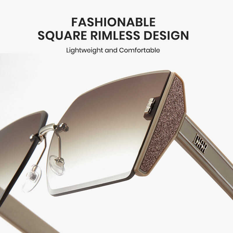 ❤ Cyxus แว่นกันแดดไม่มีขอบสำหรับผู้หญิงป้องกันรังสีย