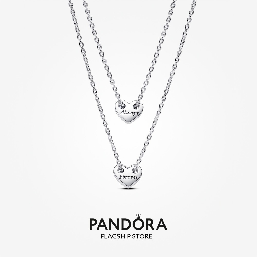 Pandora Forever & Always สร้อยคอ จี้รูปหัวใจ