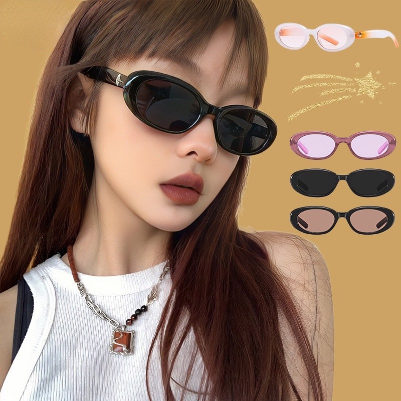 ♞,♘2023 ใหม่หรูหราเกาหลีMonsterแว่นตากันแดดผู้หญิงGentleยี่ห้อAcetateแว่นตากันแดดขนาดเล็กสีดำShades