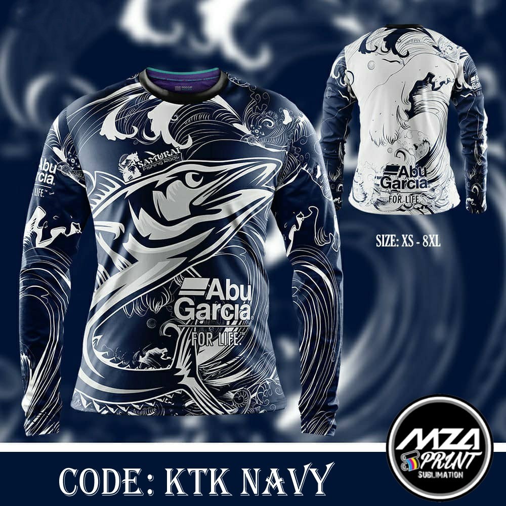 เสื้อตกปลา Glorya Abu Garcia Edition OutFit Sublimation | เสื้อผ้า ตกปลาป้องกันรังสียูวี | เสื้อเชิ้ตแขนยาวแขนยาว